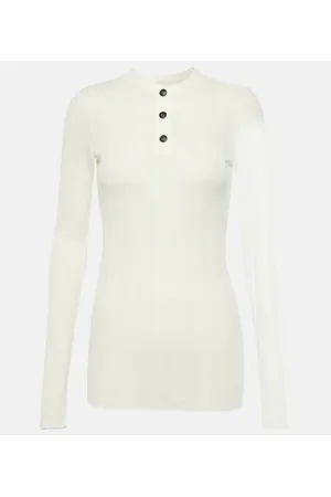 Khaite Byron cotton-blend jersey top