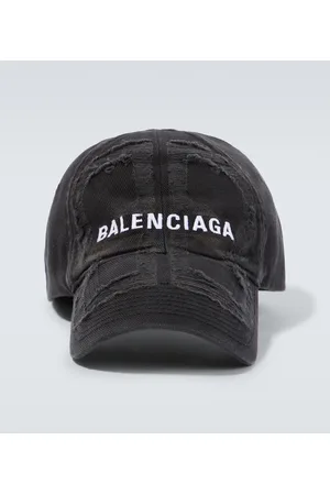 Balenciaga Distressed cotton baseball cap
