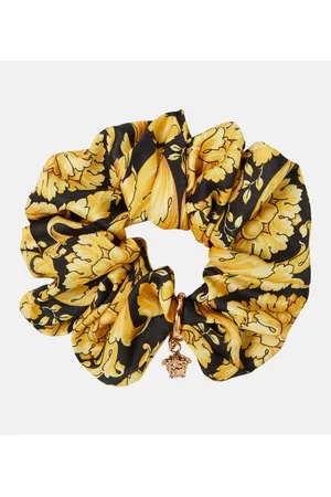 VERSACE Barocco embellished satin scrunchie