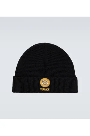 VERSACE Medusa embroidered wool beanie