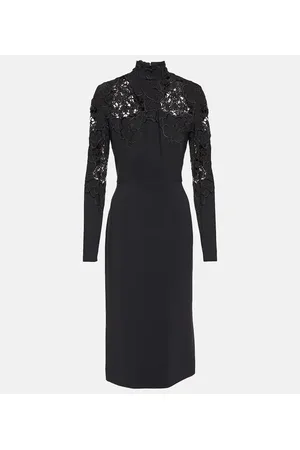 Elie saab Lace-trimmed midi dress