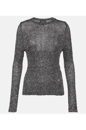 Balenciaga Sequined metallic knit sweater