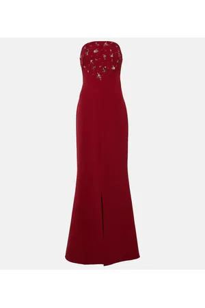 Safiyaa Makkari embellished strapless crÃªpe gown