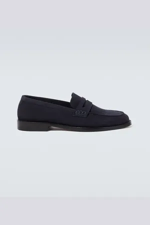 Manolo Blahnik Perry suede penny loafers