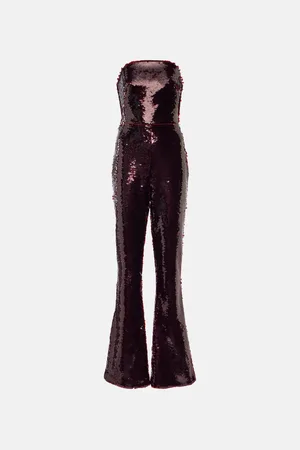 Safiyaa Myrine sequined strapless jumpsuit