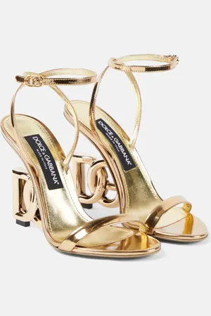 Dolce & Gabbana DG mirrored leather sandals