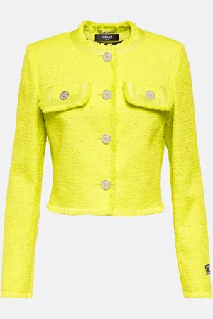VERSACE Cotton-blend boucle jacket