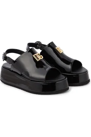 Dolce & Gabbana DG patent leather platform sandals