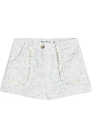 Tartine Et Chocolat Fringed tweed shorts