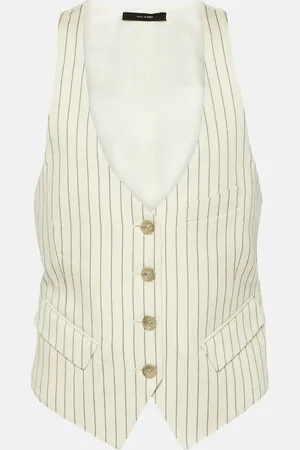 Tom Ford Pinstripe wool and silk-blend vest