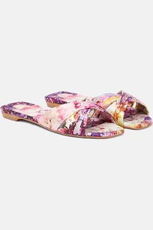 Christian Louboutin Nicol Is Back floral satin slides