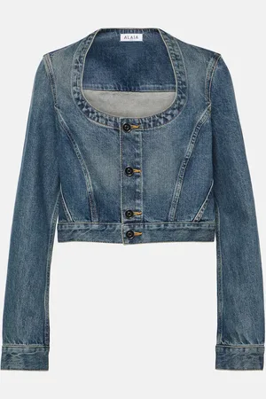 Alaïa AlaÃ¯a Cropped denim jacket