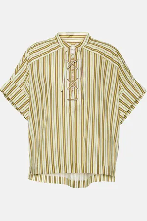 YVES SALOMON Striped cotton top