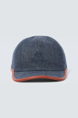 Loro Piana My leather-trimmed denim baseball cap