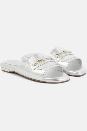 Christian Louboutin Miss MJ metallic leather mules