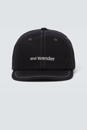and wander Logo cotton twill baseball cap
