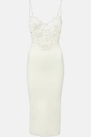 GALVAN Sculpted Spiral midi dress
