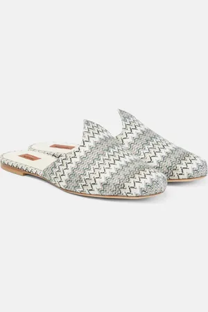 Missoni Zig Zag canvas mules