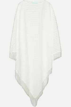 Melissa Odabash Blair open-knit fringed kaftan