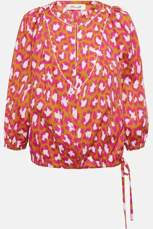 Diane von Furstenberg Juliette printed cotton-blend top