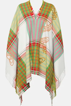 Vivienne Westwood Combat tartan wool and cotton poncho