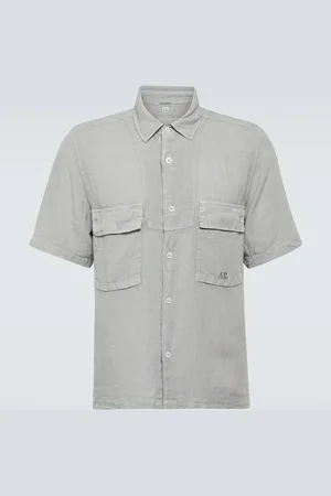C.P. Company Linen bowling shirt