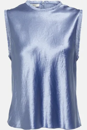 Vince Fringed satin top