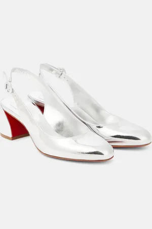 Christian Louboutin So Jane Sling metallic leather slingback pumps