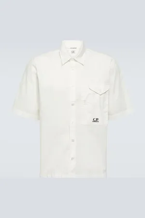 C.P. Company Logo cotton poplin shirt