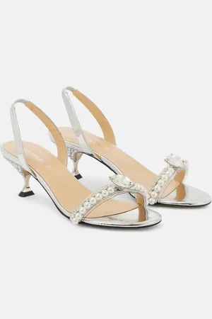 Mach & Mach Diamond Of Elizabeth 55 leather sandals