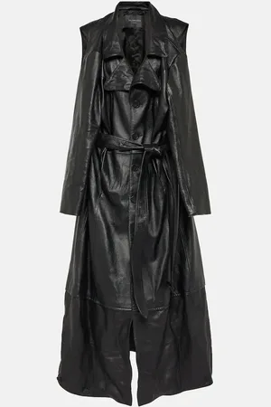 Balenciaga Single-breasted leather coat