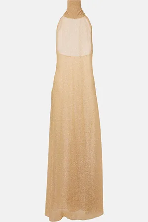 Oseree OsÃ©ree LumiÃ¨re metallic maxi dress
