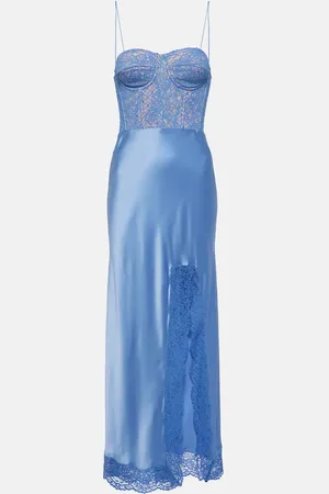 Rebecca Vallance Larisa lace-trimmed silk maxi dress