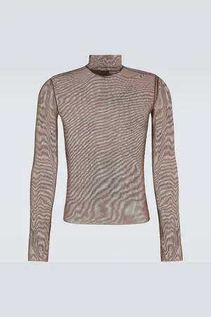 Balenciaga Tattoo mesh turtleneck top