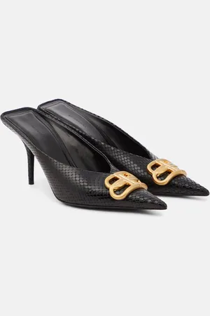 Balenciaga Square Knife BB 80 leather mules