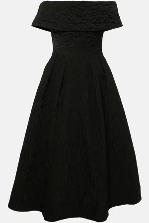 Rebecca Vallance Bridal Helene off-shoulder brocade midi dress