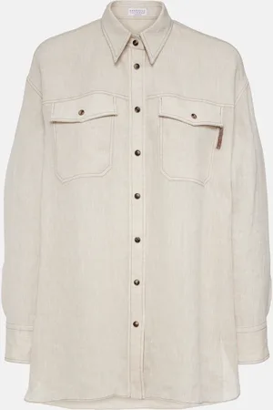 Brunello Cucinelli Oversized linen shirt