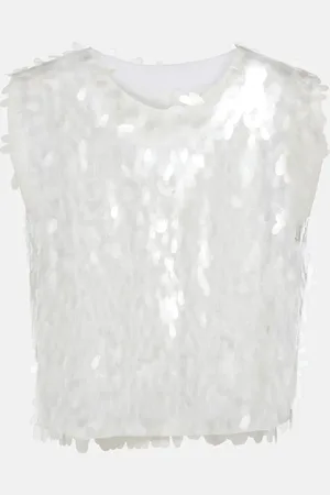 Norma Kamali Sequined crop top