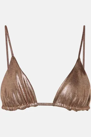 Jade Swim Via lamÃ© bikini top