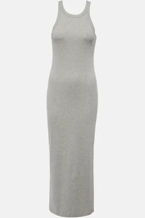 Totême Ribbed-knit cotton-blend jersey midi dress