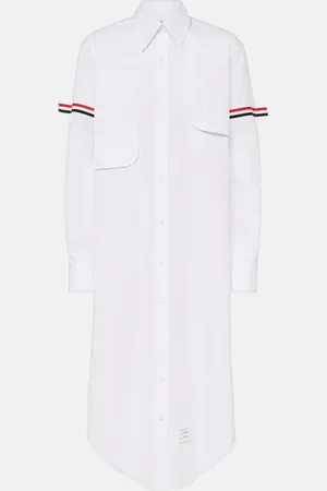 Thom Browne RWB Stripe cotton shirt dress