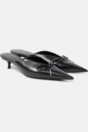 Balenciaga Knife Bow leather mules