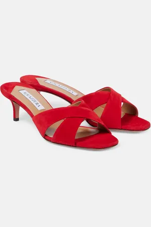 Aquazzura Divine 50 suede mules