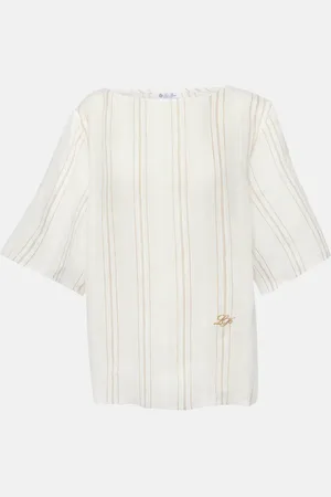Loro Piana Mara striped linen top
