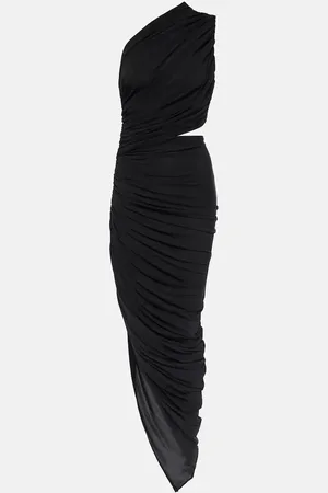 Alaïa AlaÃ¯a Cutout ruched jersey midi dress