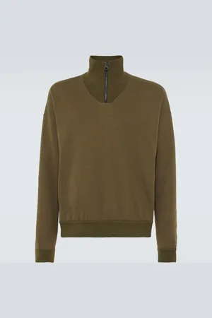 Loro Piana Cotton and cashmere half-zip sweater