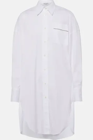 Brunello Cucinelli Cotton-blend shirt dress