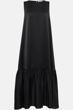 ASCENO Rhea silk charmeuse midi dress