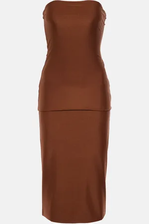 Sportmax Bilma strapless jersey midi dress