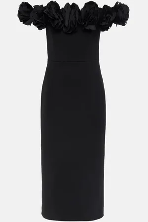 Rebecca Vallance Odetta floral-appliquÃ© midi dress